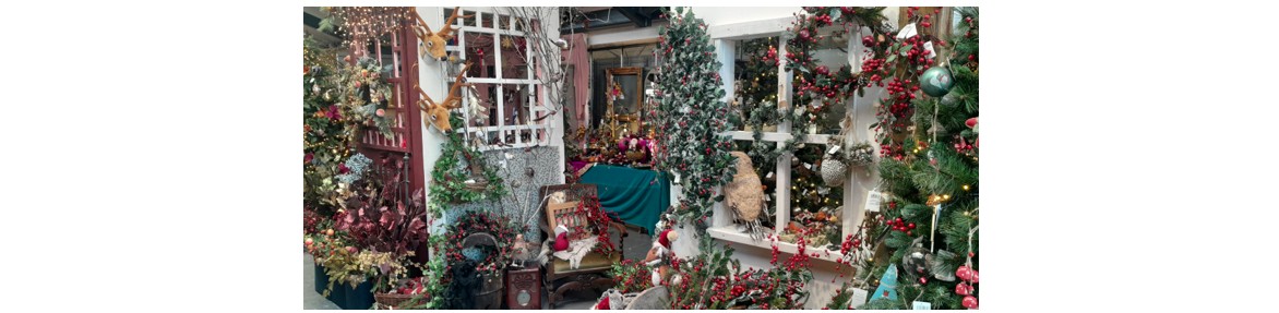 Christmas Village at Oakington Garden Centre - window and chair