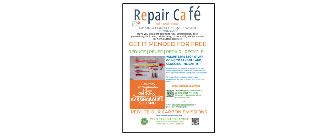 Bassingbourn cum Kneesworth Repair Cafe