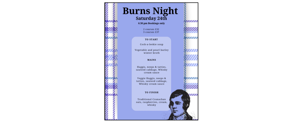 Burns Night at Frank’s Farm