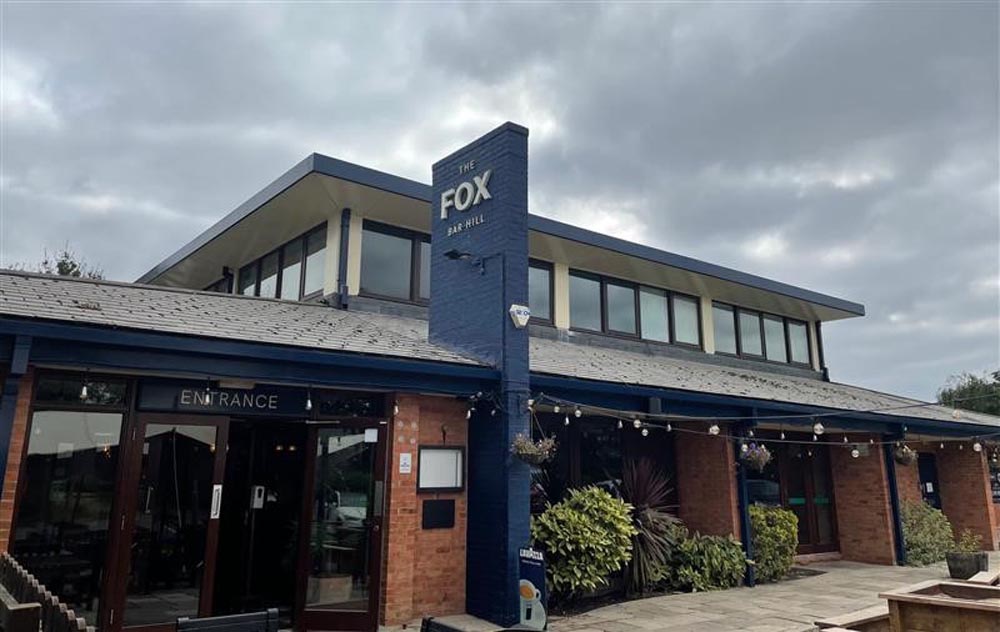 The Fox, Bar Hill, exterior