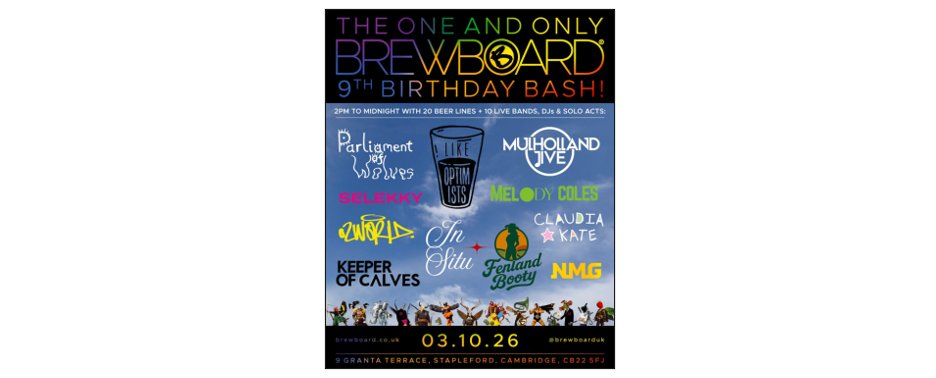 THE ONE & ONLY BREWBOARD 9th BIRTHDAY BASH!