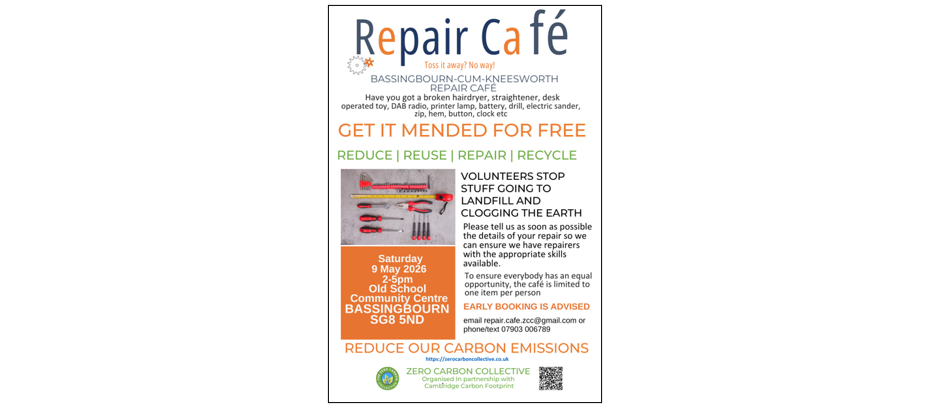 Bassingbourn cum Kneesworth Repair Cafe