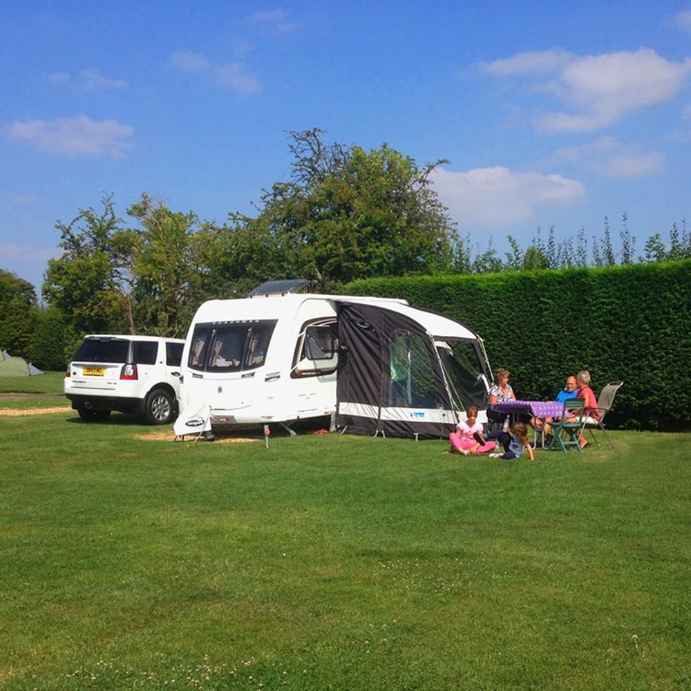 Highfield Farm Touring Park, pitched caravan