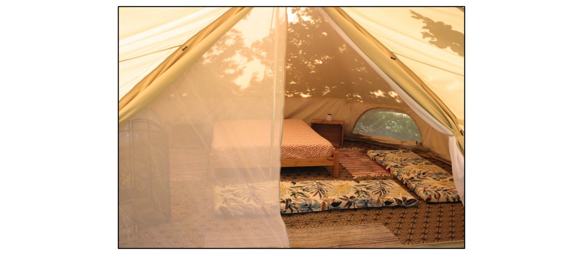 Fen End Farm  - inside tent