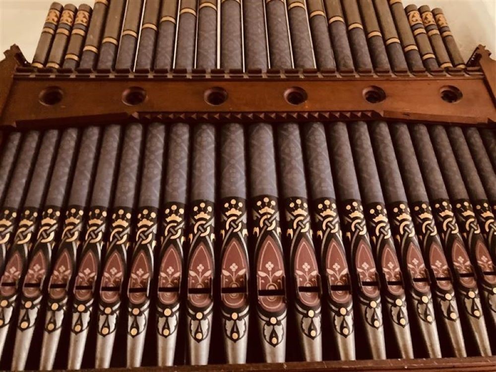 St Helen's Church, Little Eversden, organ pipes