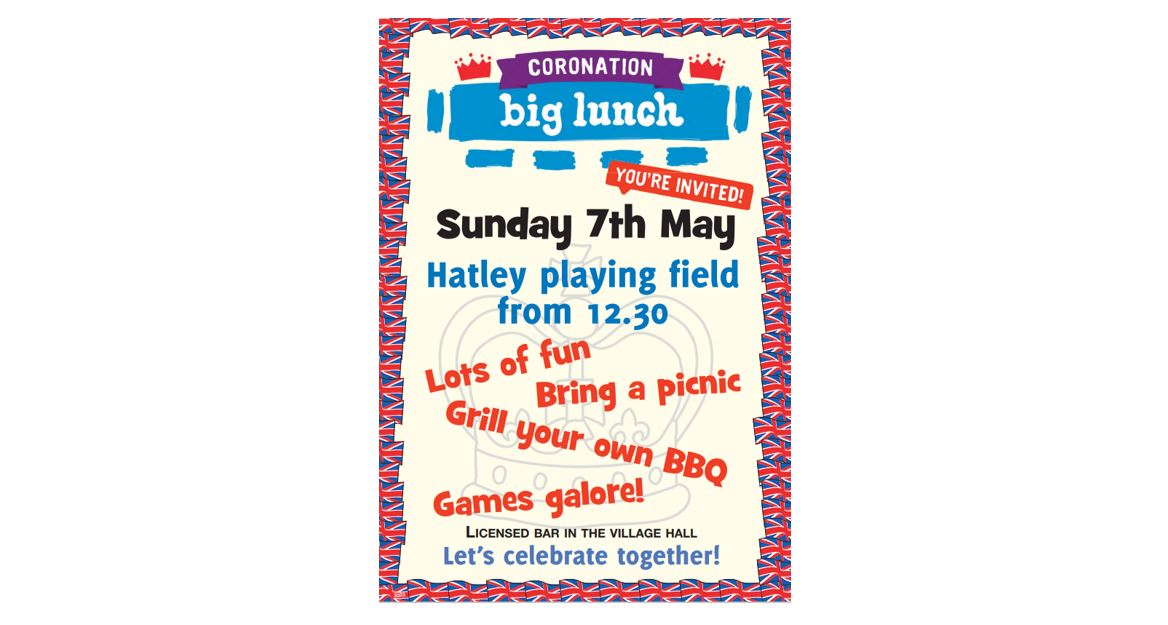 Coronation Big Lunch at Hatley St George - poster 1st page