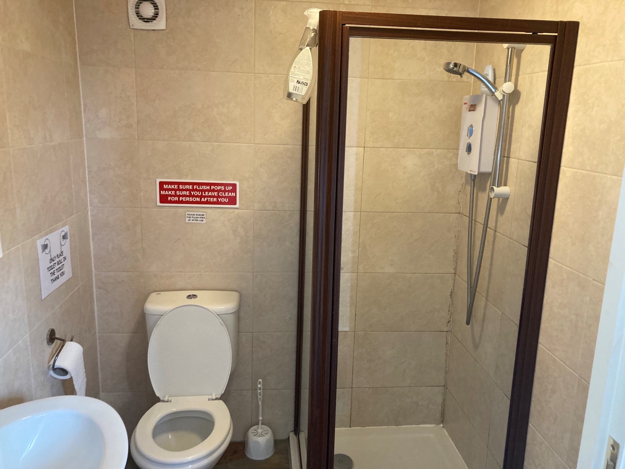Chittering Park, toilet and washing facilities