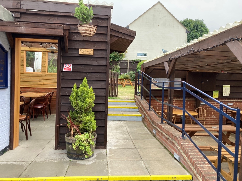 The Plough Duxford, rear entrance
