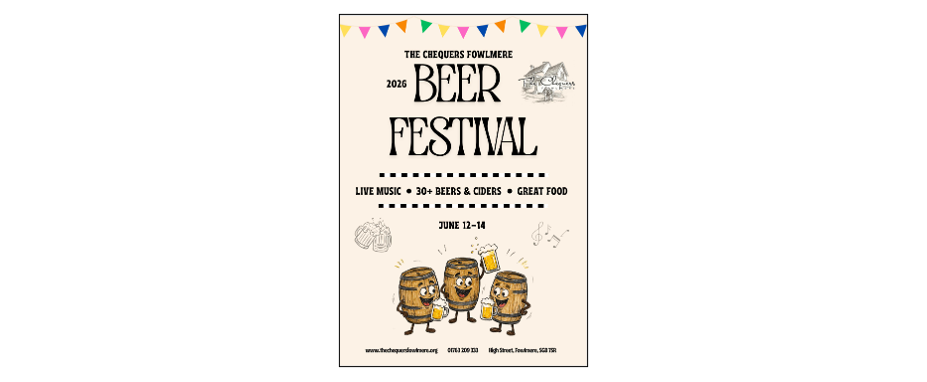 The Chequers Fowlmere Beer Festival - June