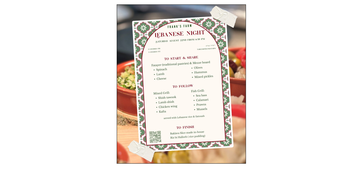 Lebanese Night at Frank's Farm 
