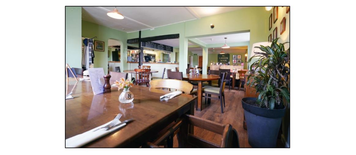 The Green Man - inside and bar
