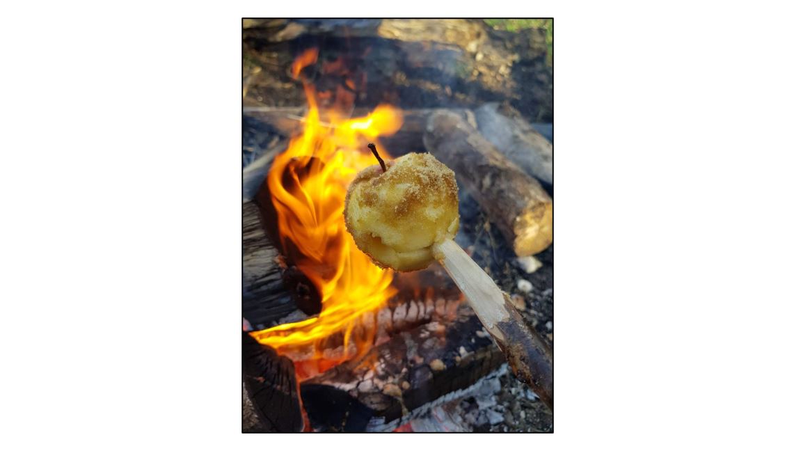 Summer Holiday Bushcraft Club - cooking apples