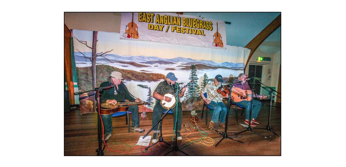 East Anglian Bluegrass Festival -Band and Banner