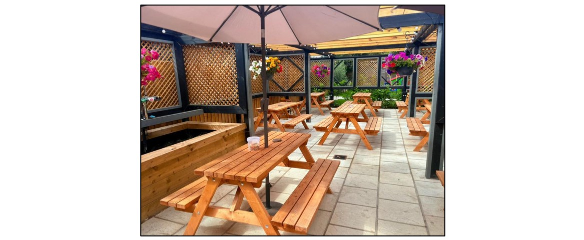 Waggon and Horses - garden