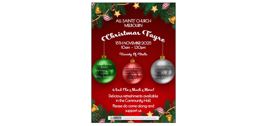 All Saints’ Church Melbourn – Christmas Fayre