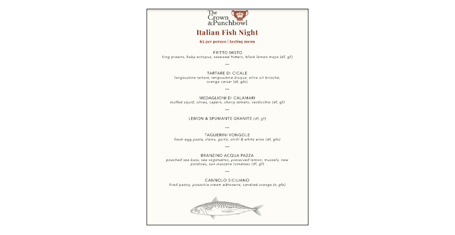 Italian Fish Night