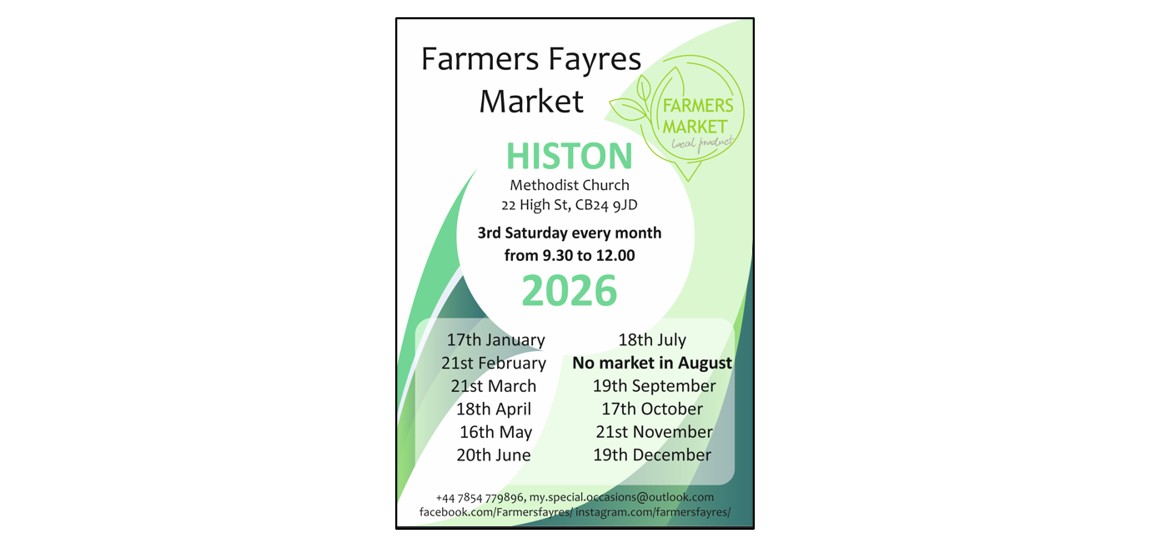 Farmers Fayre Market at Histon - poster