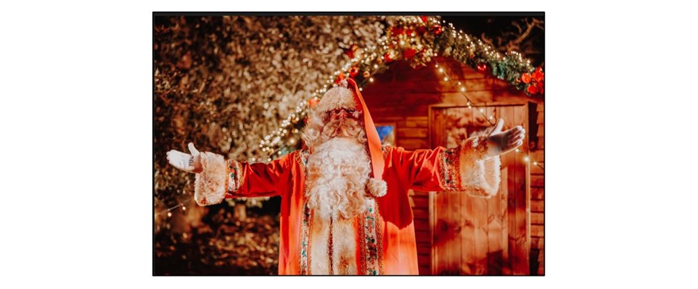 Christmas Illuminations Trail at Wimpole - santa