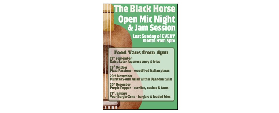 The Black Horse Open Mic Night