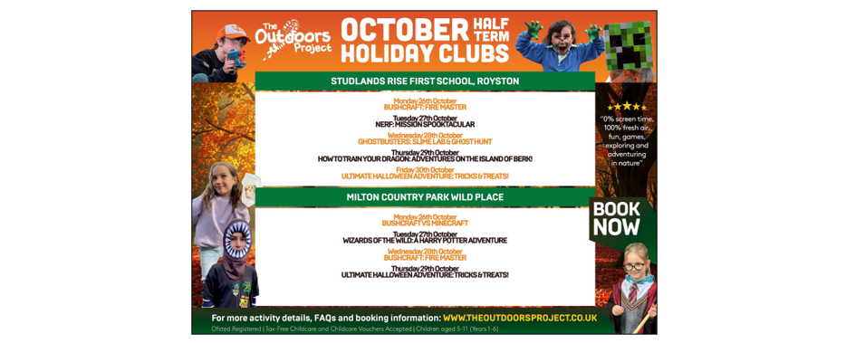 Outdoors Project October Half Term Holiday Clubs