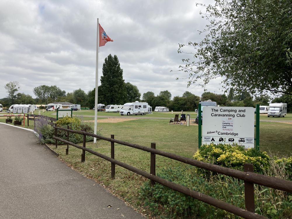 Cambridge Caravanning and Camping Club, entrance