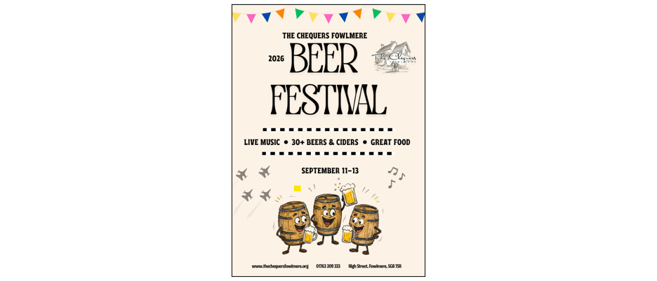 The Chequers Fowlmere Beer Festival - September