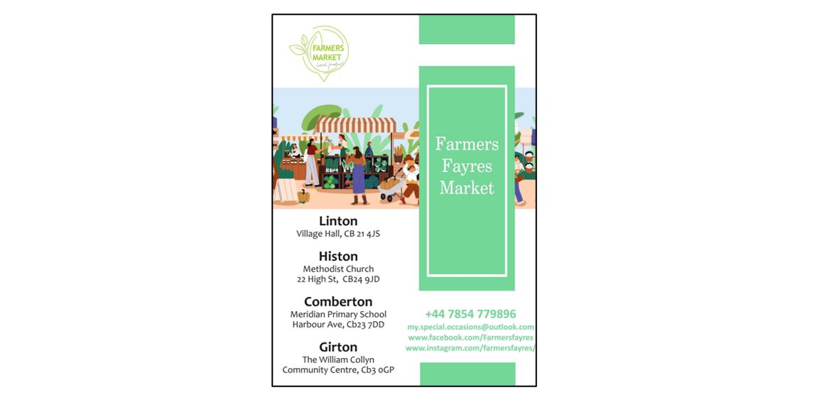 Farmers Fayre Market at Linton - poster