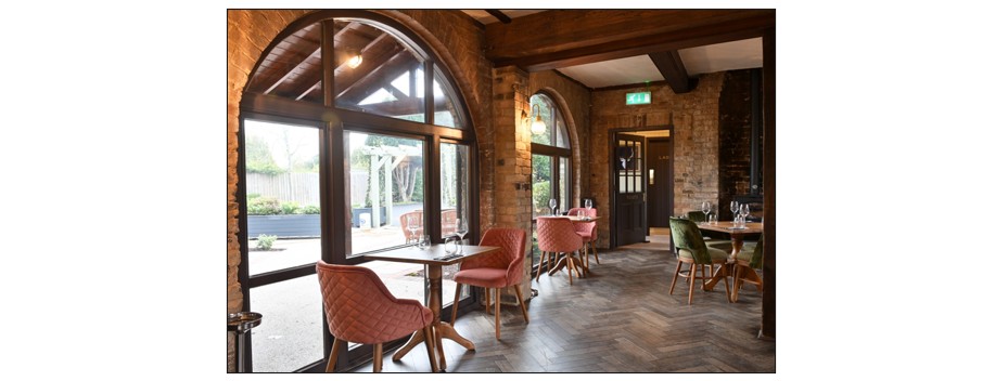 The White Hart - seating overlooking the garden