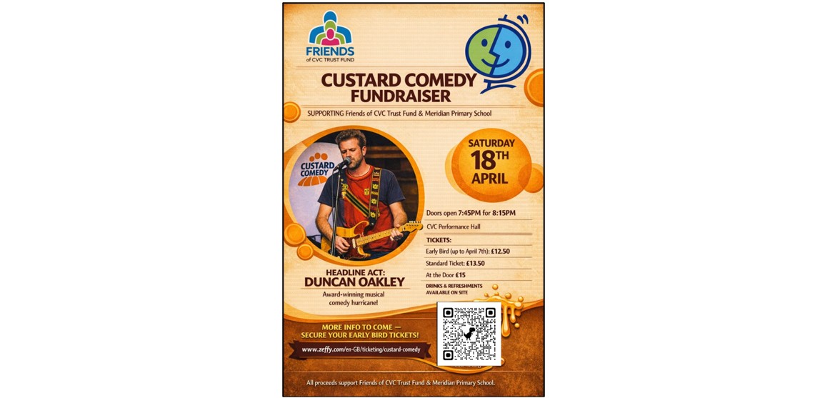 Custard Comedy Fundraiser at Comberton Village College
