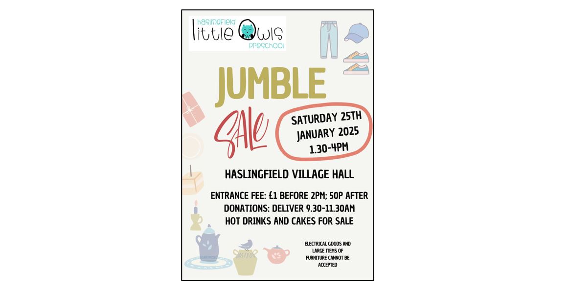 Haslingfield Little Owls Jumble Sale