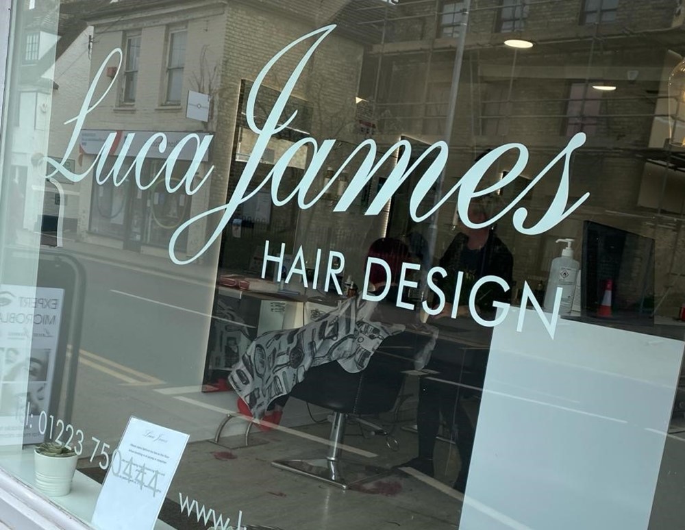 Luca James Hair Design, shop front