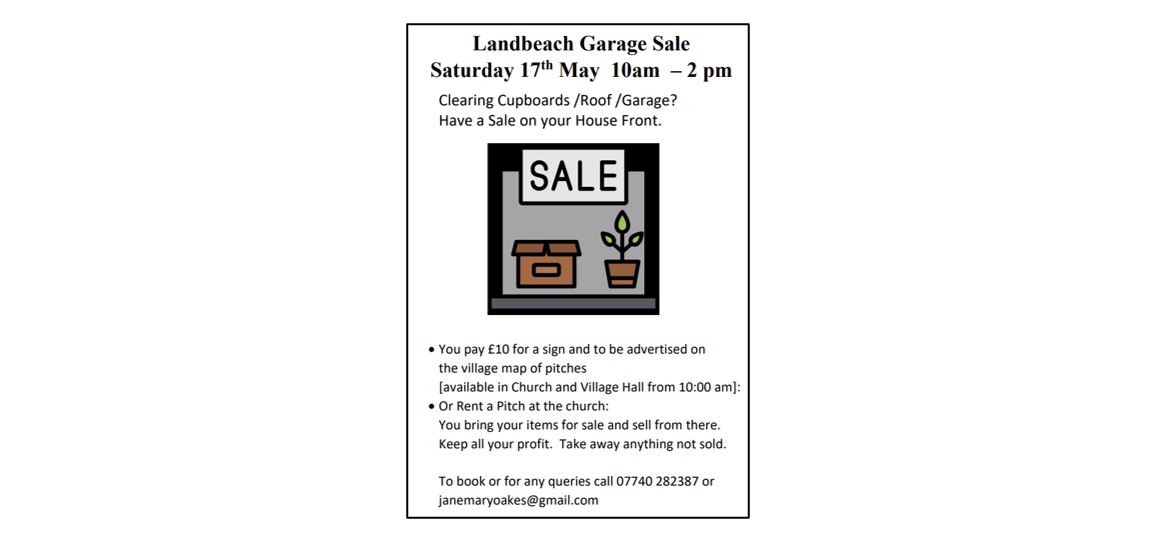 Landbeach Garage Sale