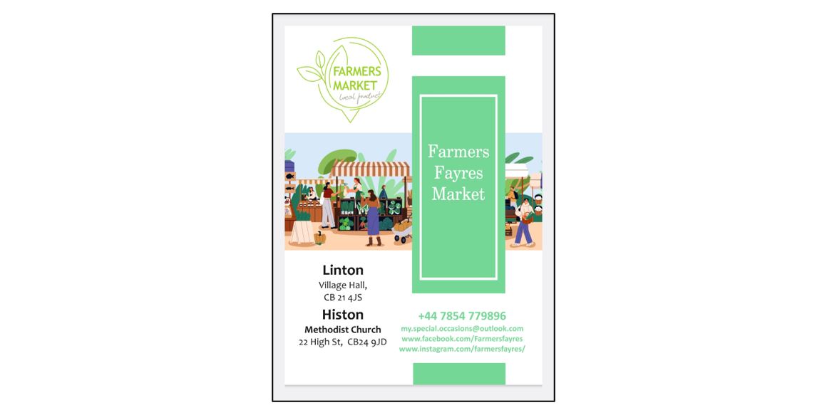 Farmers Fayres Market at Histon: 21 June