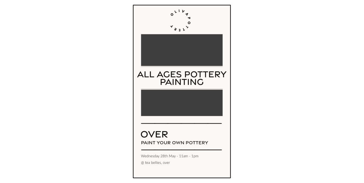 All Ages Pottery Painting - Over