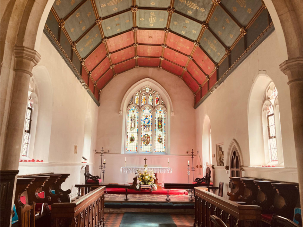 St Andrew's Church Toft, ceiling