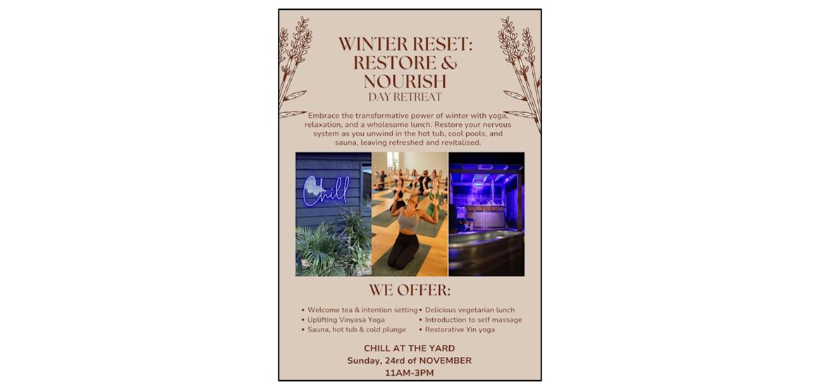 Winter Reset: Restore and Nourish Retreat Day