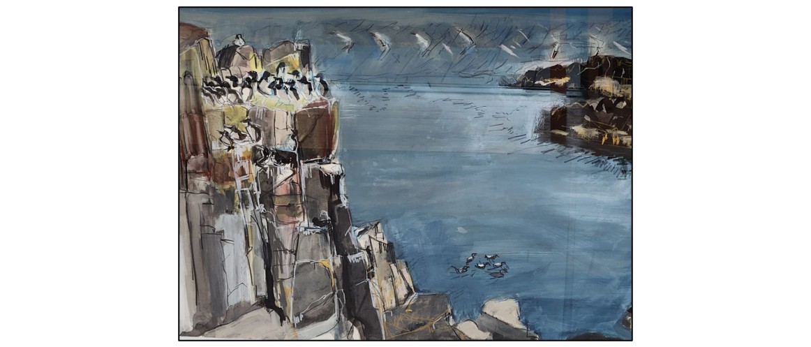Exhibition - Artists in the Natural World - bird on a cliff