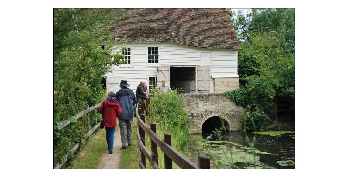 image of Hinxton Watermill bridge view