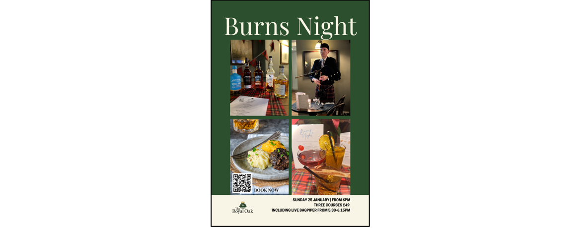 Burns Night at The Royal Oak!