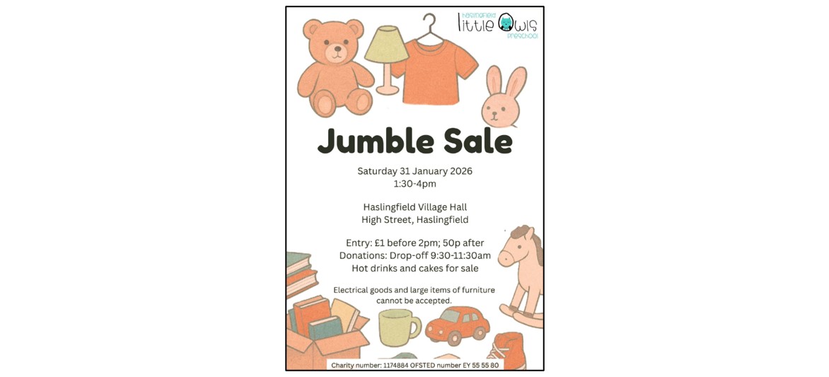 Haslingfield Little Owls Jumble Sale