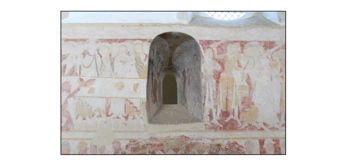 St Mary Magdalene, Church, Ickleton, fresco