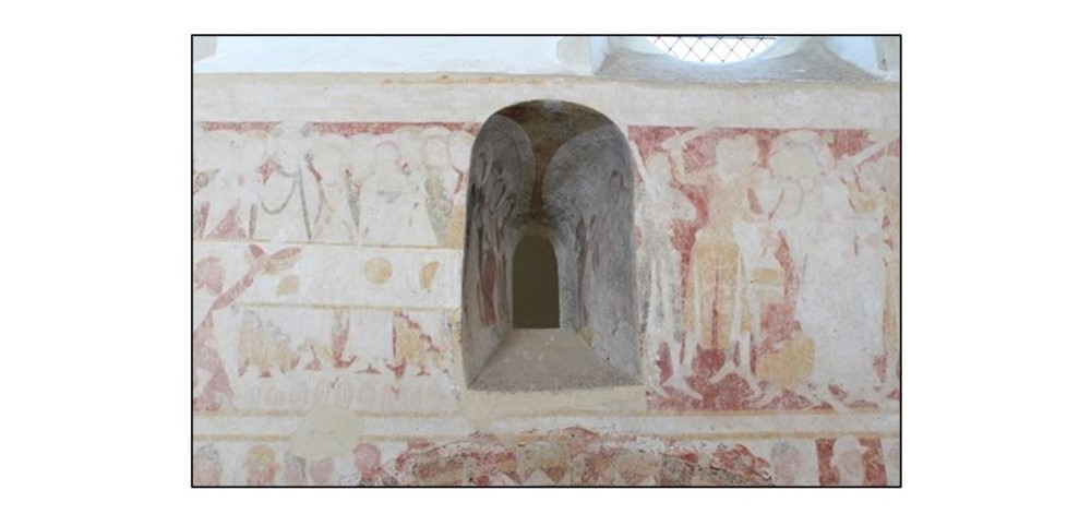 St Mary Magdalene, Church, Ickleton, fresco