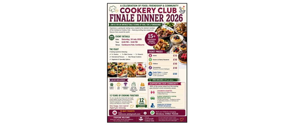 Cambourne Cookery Club Annual Dinner 
