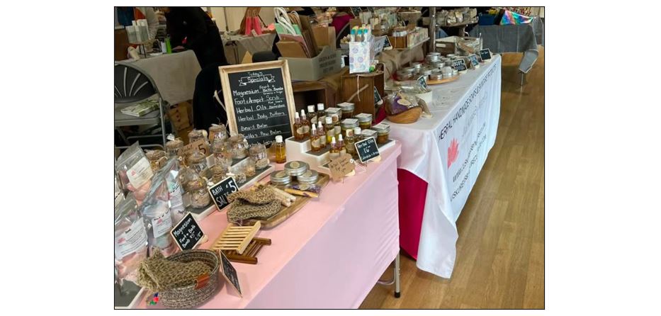 Hauxton Market - stalls